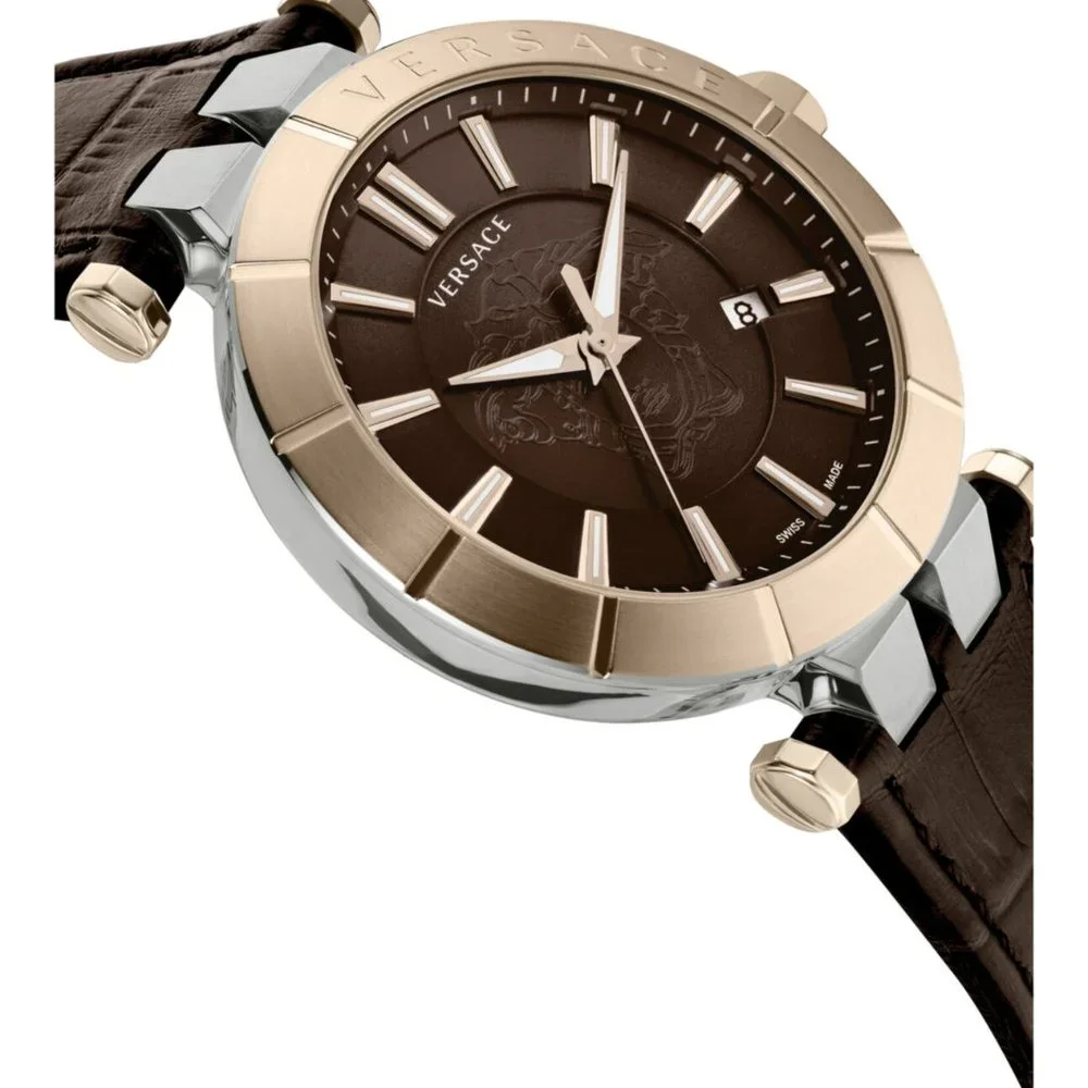 Versace Men's Brown V Watch! New!
